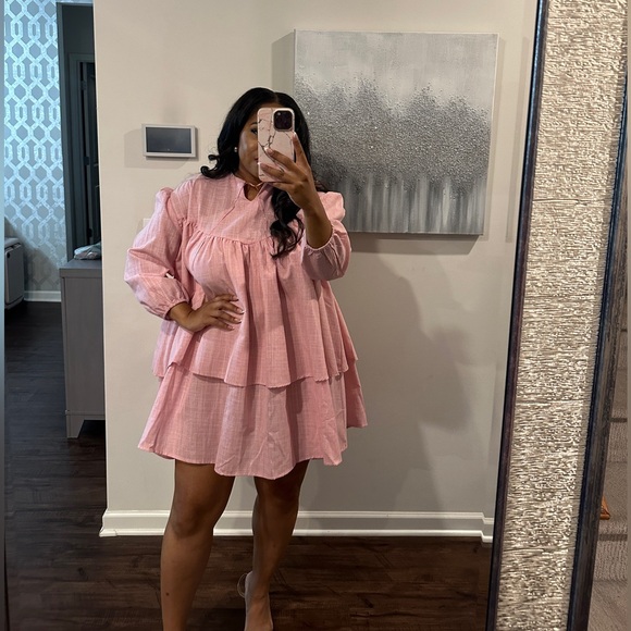 Dresses & Skirts - Pink Baby Doll Dress sz Large